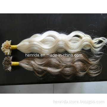 U Nail Hair Extension, Flat Nail Hair Extension, I Tip Hair Extension, 100% Human Hair
